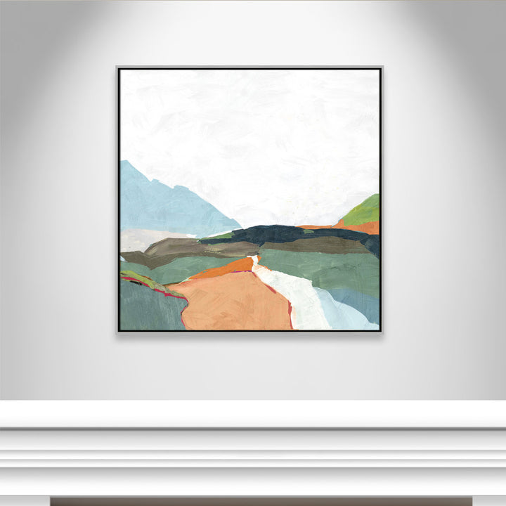 April Morning - Floater Frame Painting on Canvas Joss & Main Size: 37.5" H x 37.5" W x 2" D Format: Silver