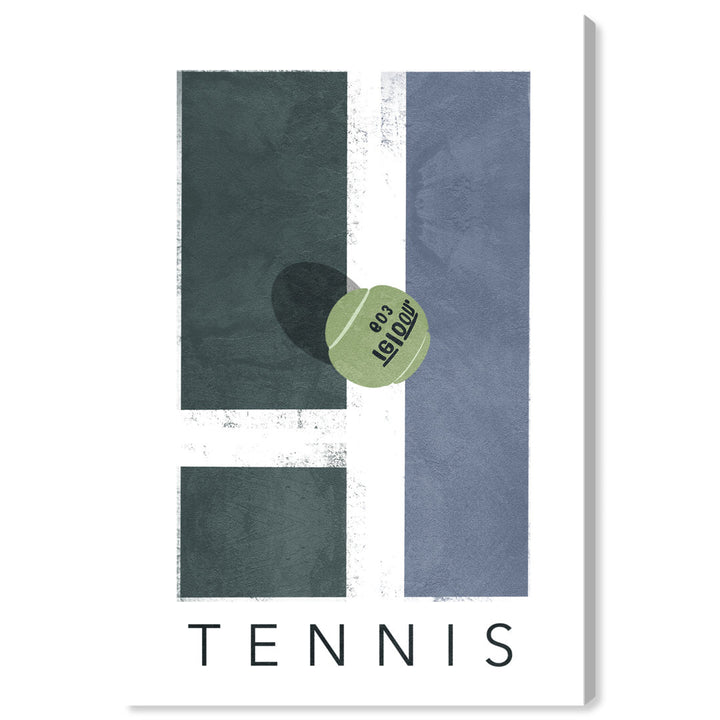 Green Tennis - Graphic Art on Canvas Oliver Gal Prints Size: 30" H x 20" W Format: Wrapped Canvas