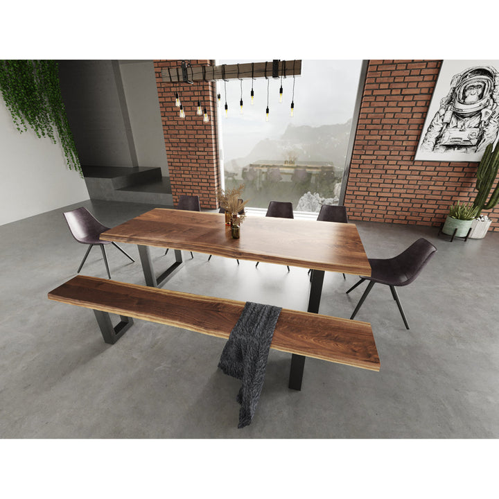 Lemay Iron Trestle Dining Table Union Rustic Size: 30" H x 79" L x 39" W