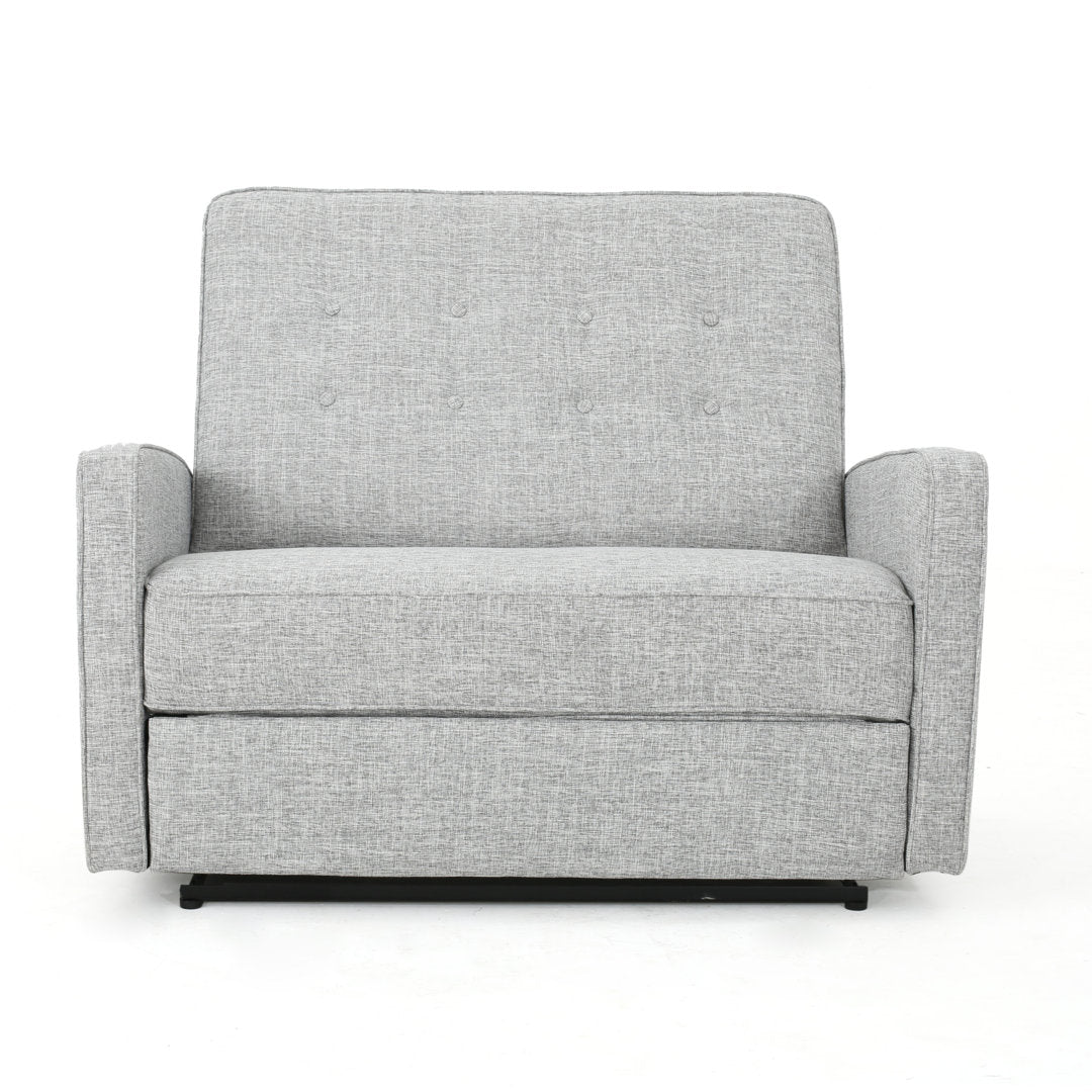 Lieb 47" Wide Manual Standard Recliner Ivy Bronx Fabric: Light Gray Polyester