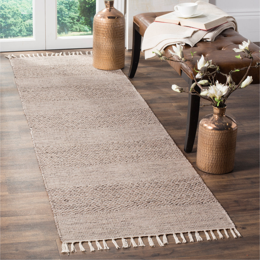 Bester Hand Woven Cotton Geometric Rug Dakota Fields Rug Size: Runner 2'3" x 14'