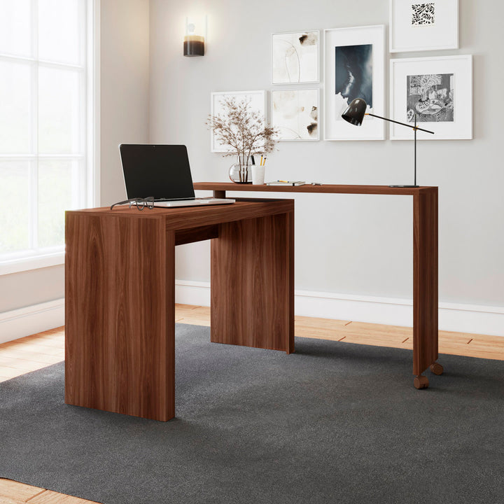 Duffy L-Shape Desk Mercury Row® Color: Nut Brown