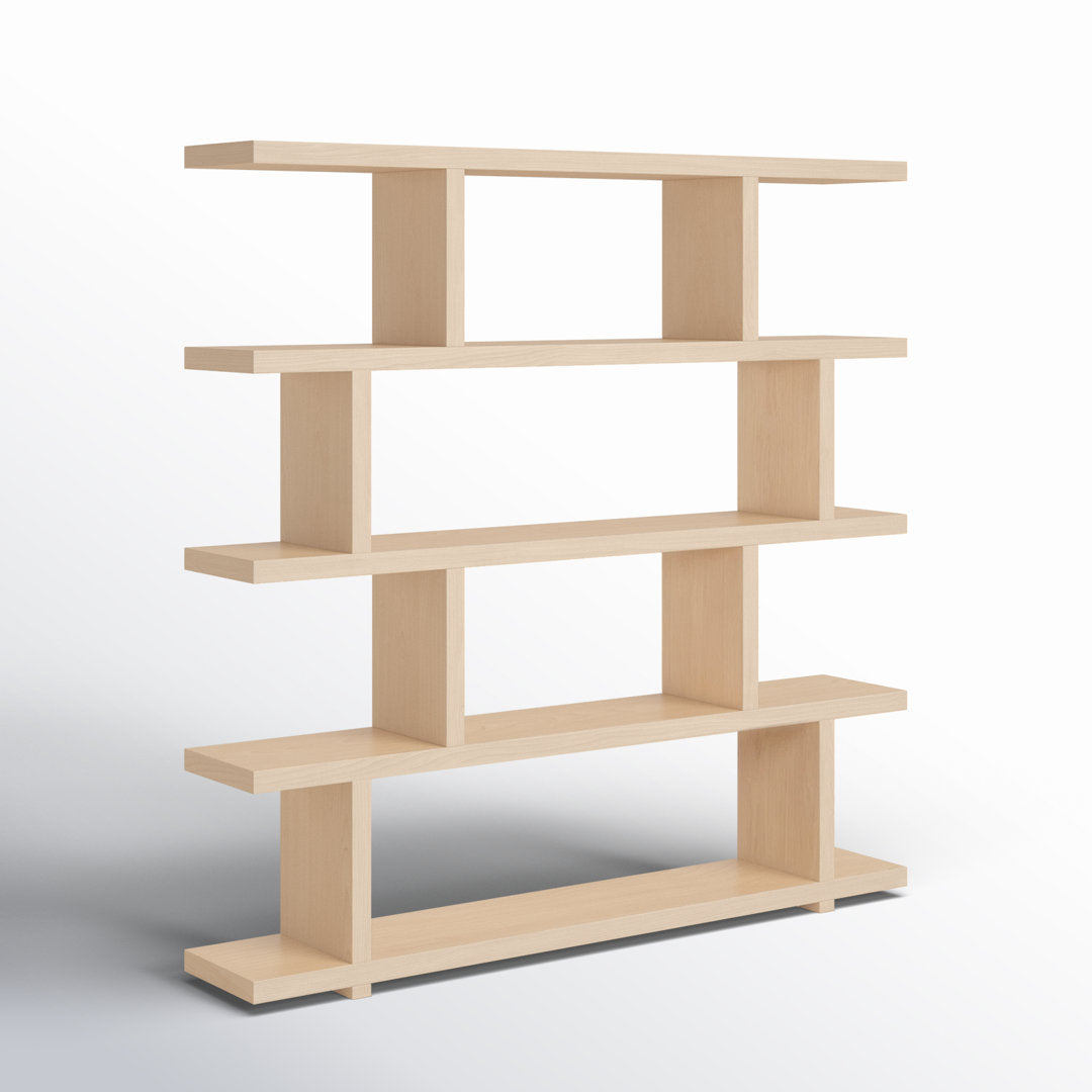 Annora 63" H x 63" W Geometric Bookcase AllModern Color: Natural