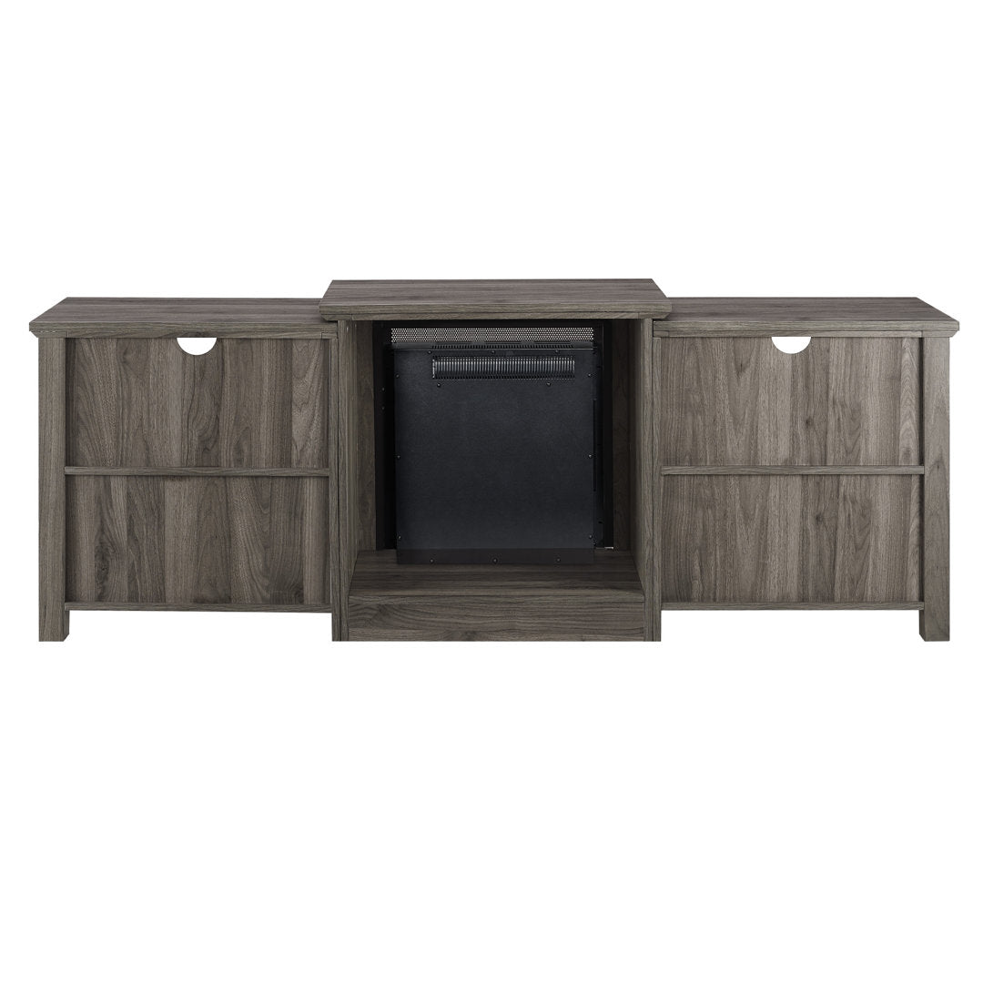 Woodbury 70" Media Console with Electric Fireplace Millwood Pines Color: Slate Gray
