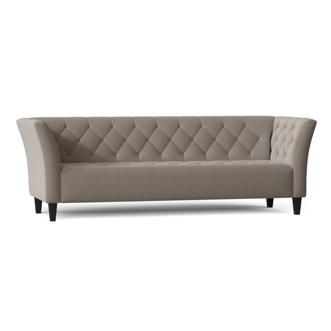 Carruth 91" Flared Arm Sofa Mercer41 Body Fabric: Gypsy Platinum Performance Microfiber