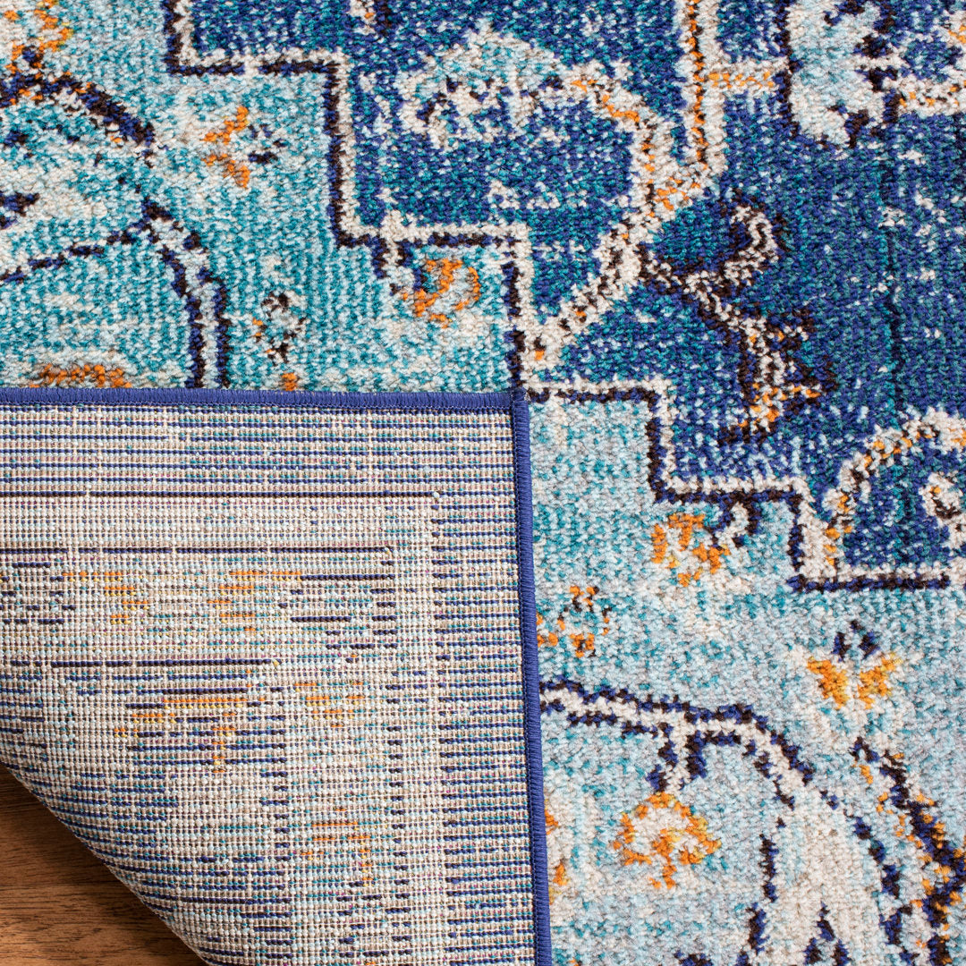 Felty Oriental Blue/Light Blue Area Rug Langley Street® Rug Size: Runner 2'2" x 6'