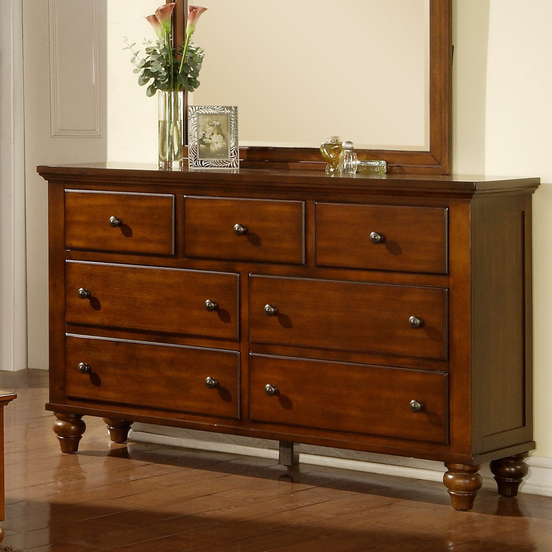 Cobos 7 Drawer 61" W Solid Wood Dresser Lark Manor™