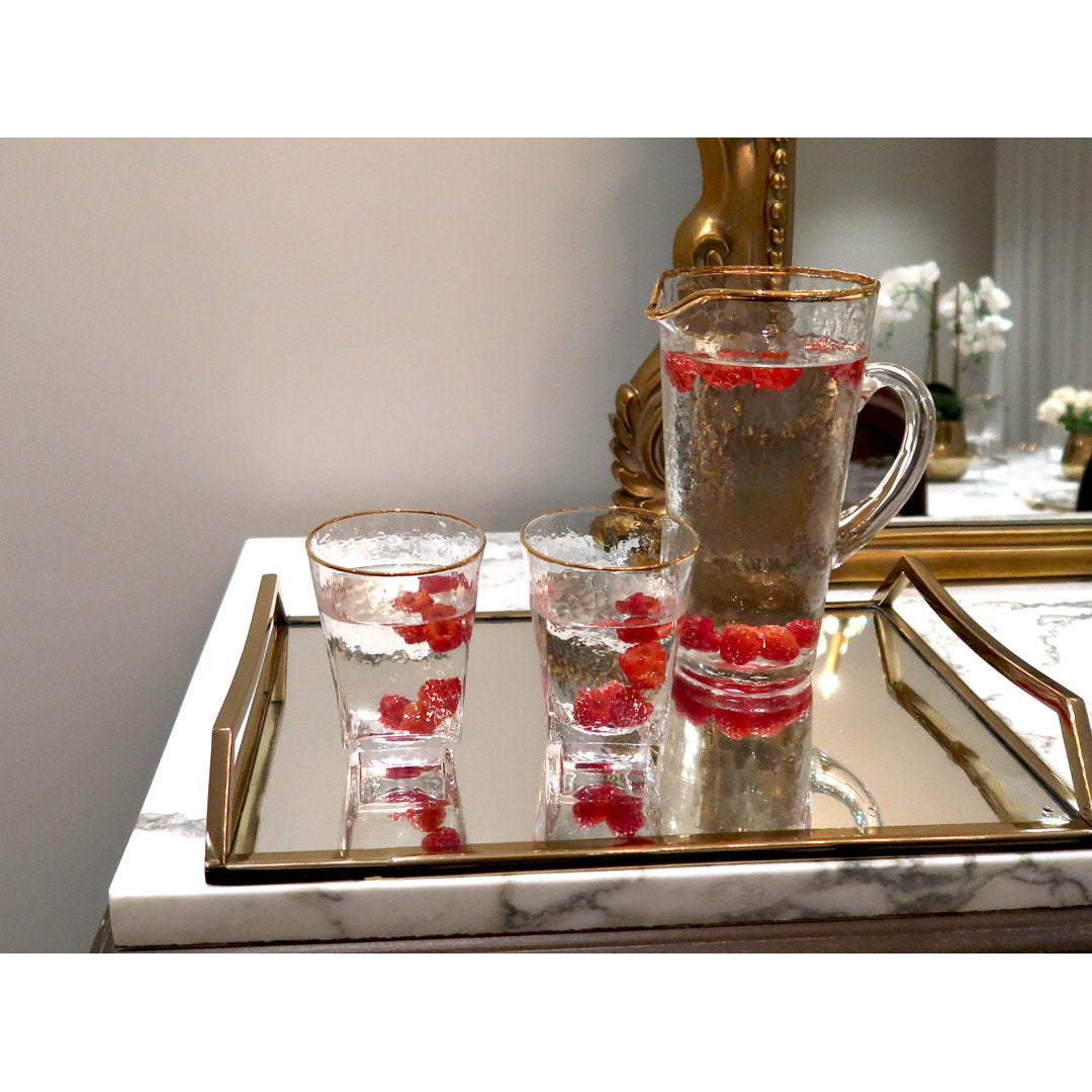 Frohmut Mirror Vanity Tray Mercer41 Finish: Gold