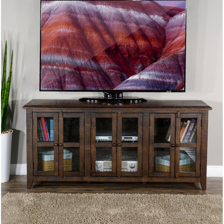 Shweta TV Stand for TVs up to 78" Beachcrest Home™ Color: Tobacco Leaf