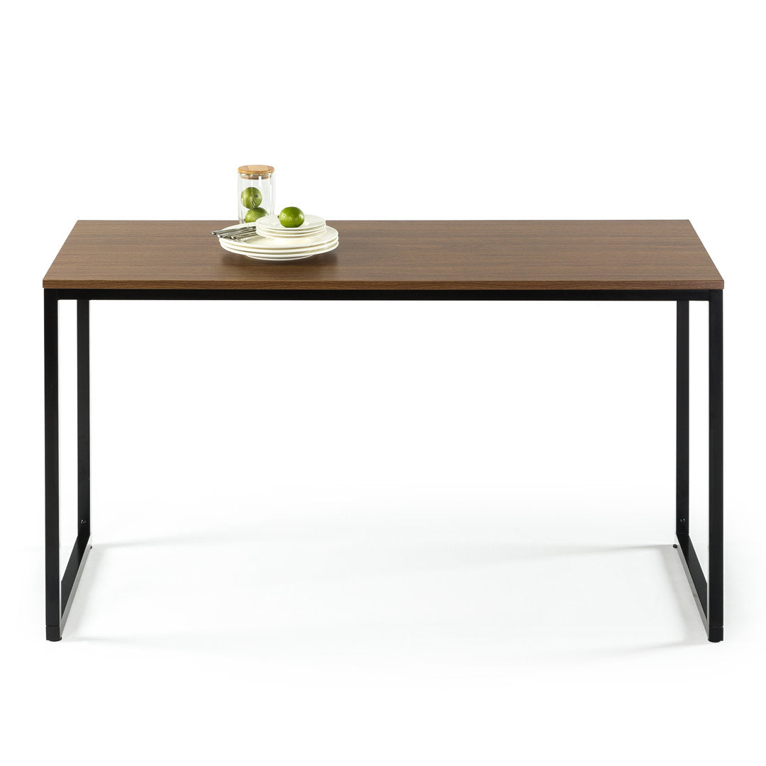 Chelmsford 55" Dining Table Wrought Studio™ Color: Rich Brown/Black