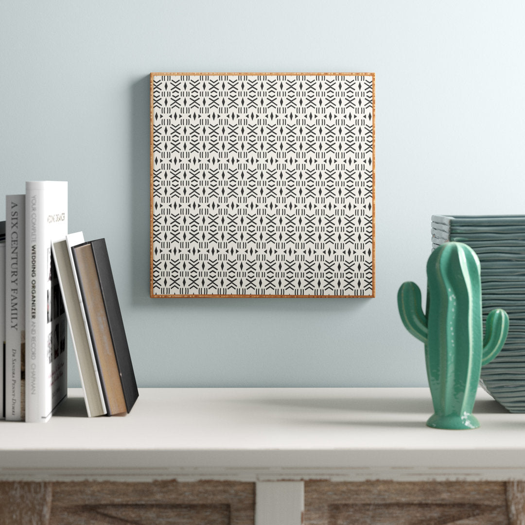 Geo Mudcloth by Holli Zollinger - Picture Frame Graphic Art Print on Wood Dakota Fields Size: 30" H x 30" W x 1" D