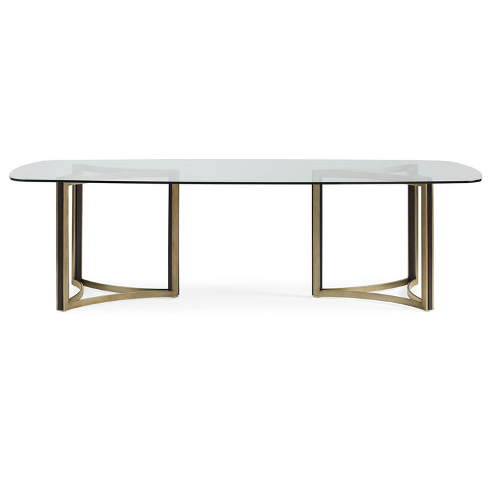 Modern Remix 48" Double Pedestal Dining Table Caracole Modern