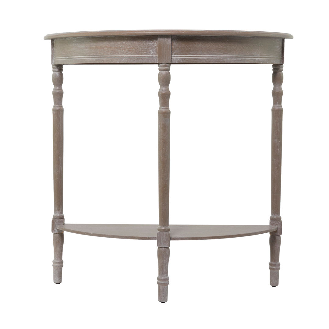 Mcbroom Wood Half Moon 1 Shelf Console Table Ophelia & Co. Color: Light Brownish Gray