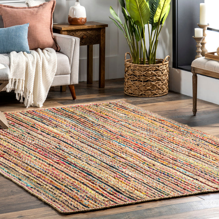 Lovetto Bohemian Handmade Braided Red Rug Bungalow Rose Rug Size: Rectangle 5' x 8'