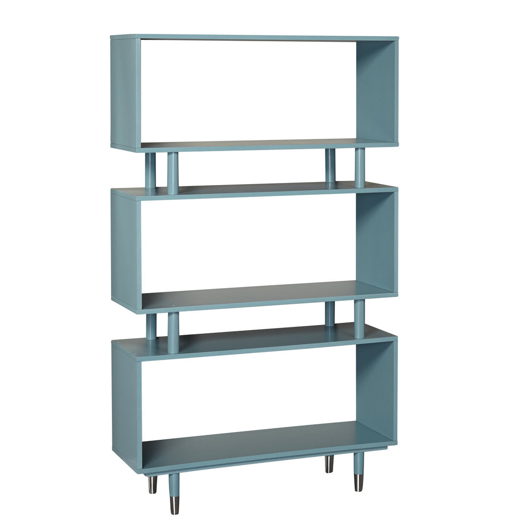 Camylle Standard Bookcase Everly Quinn Color: Antique Blue/Silver