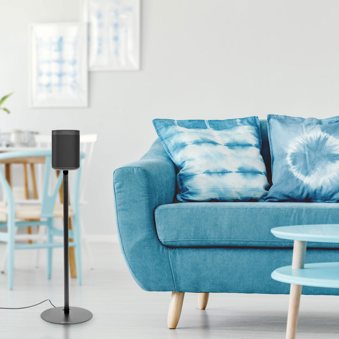 Mount-It! Fixed Speaker Floor Stand for Sonos One, SL, & Play:1 | Enhanced Surround Sound | 28" Tall Mount-it