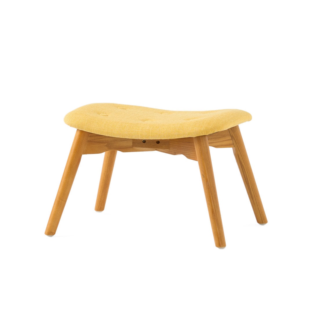 Dayon 68.58Cm Wide Tufted Polyester Lounge Chair and Ottoman George Oliver Fabric: Yellow  Polyester Blend