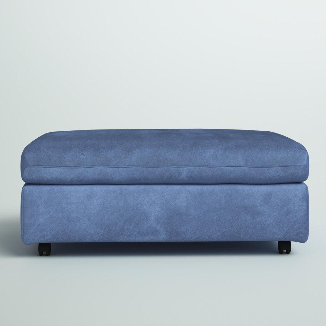 Keedah 40.5" Wide Rectangle Standard Ottoman Latitude Run® Upholstery Color: Navy