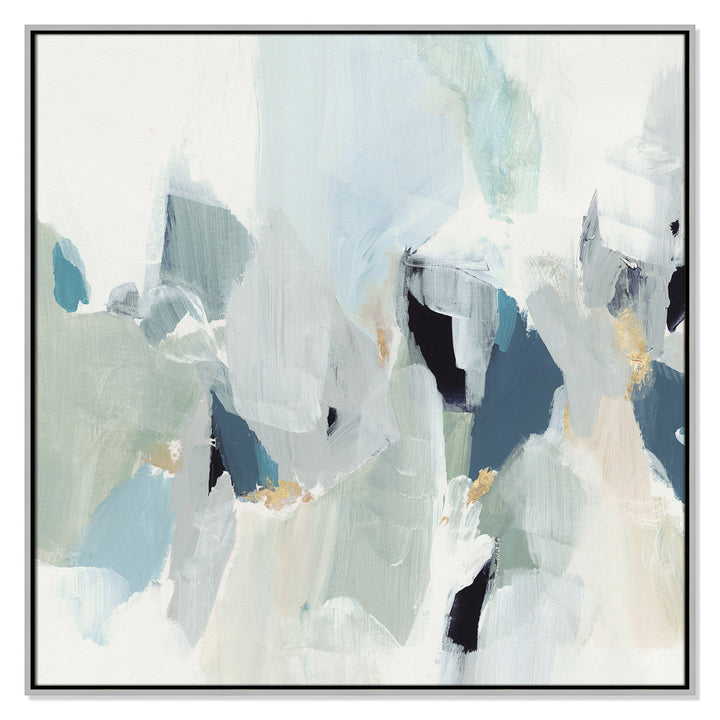 Little Talks II by Isabelle Z - Picture Frame Print on Canvas Casa Fine Arts Size: 41.5" H x 41.5" W x 2" D Format: Silver Floater Framed Canvas