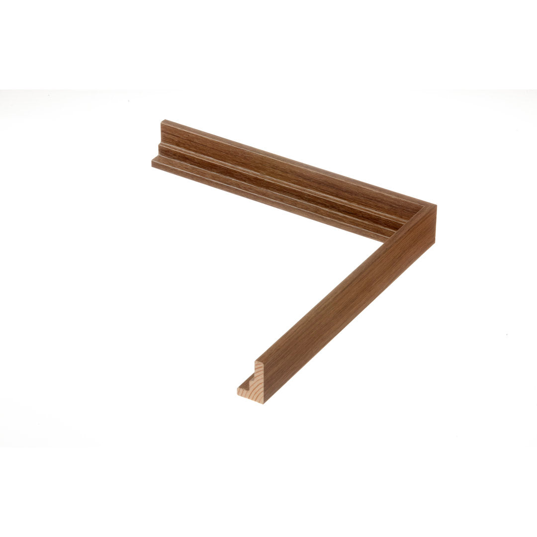 Geo Abstract III Neutral by Becky Thorns - Print on Canvas Mercury Row® Size: 30" H x 20" W   Format: Walnut Framed Canvas, Mat Included: No