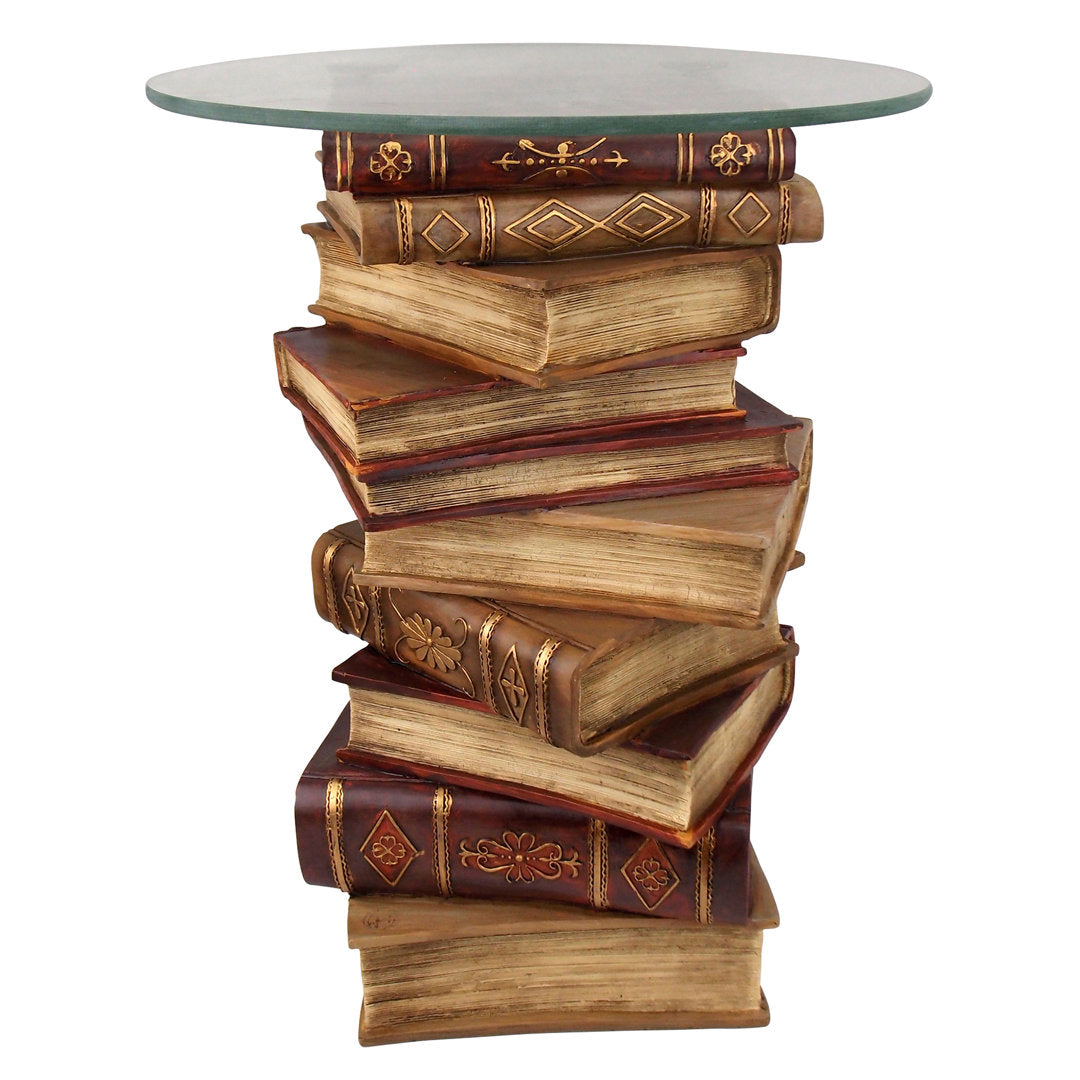 Montegue Stacked Books Glass Figurine Table World Menagerie