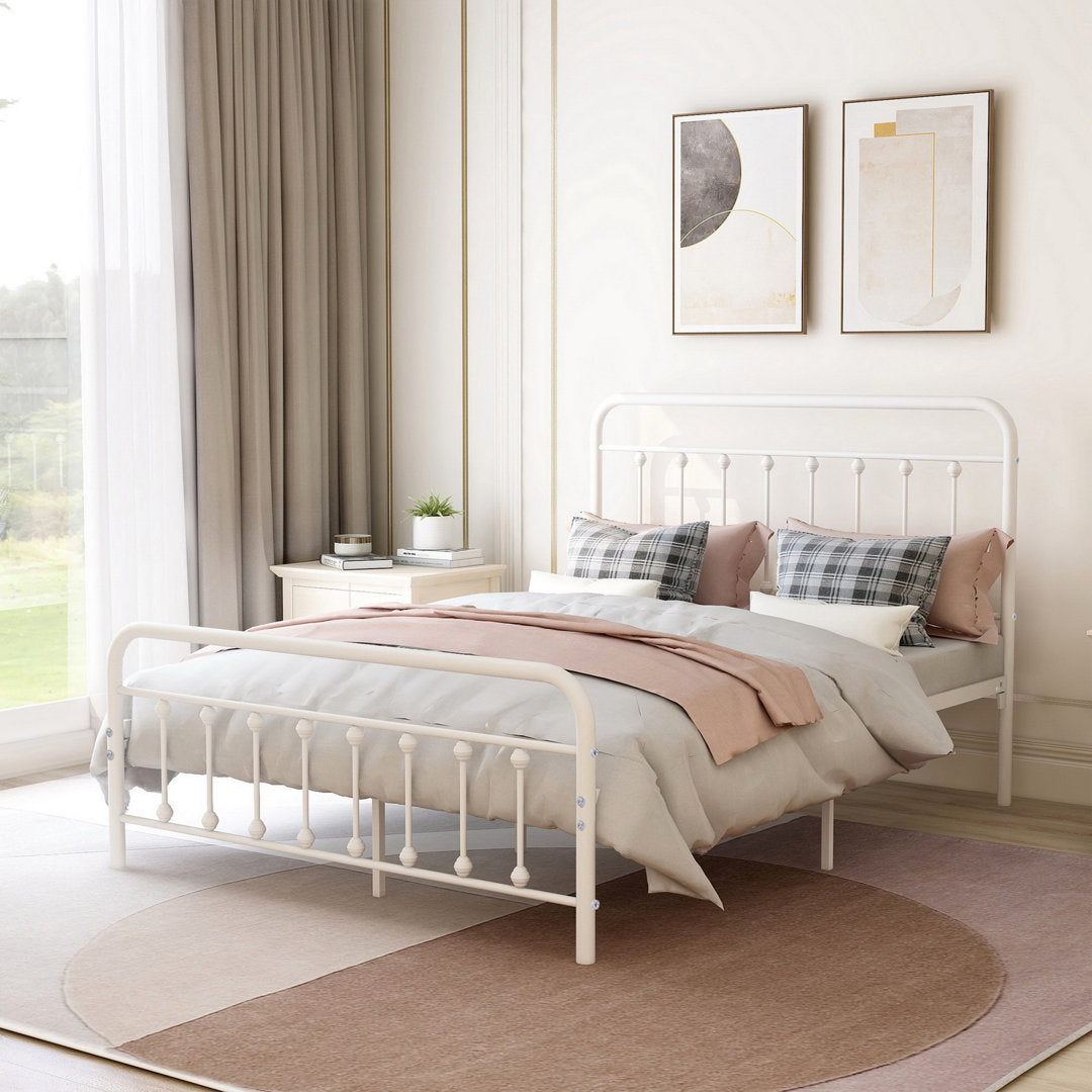 Cliffrose Platform Bed August Grove® Color: White Size: Full/Double