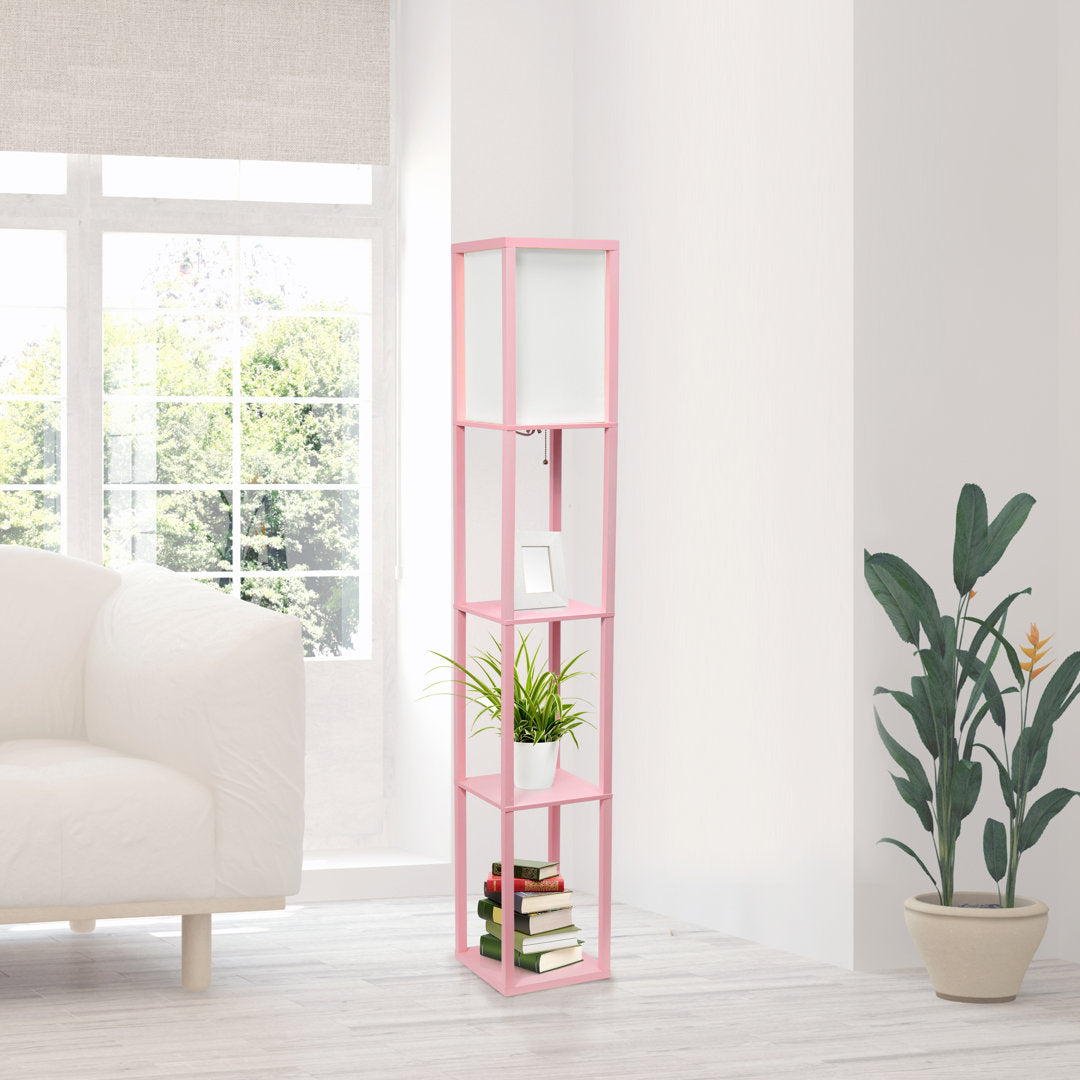 Abeyta 62.75" Column Floor Lamp Mercury Row® Teen Base Finish: Light Pink, Bulb Included: No