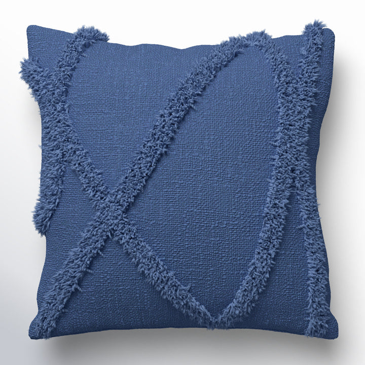 Tracey Square Cotton Pillow Cover & Insert AllModern Color: Blue Size: 24"H x 24"W Shape: Square