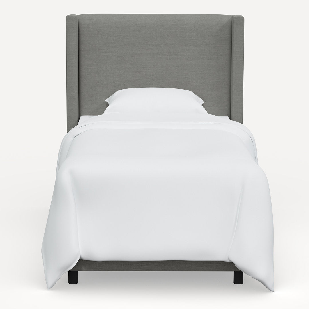 Hanson Upholstered Standard Bed Joss & Main Color: Classic Grey Linen Size: Twin