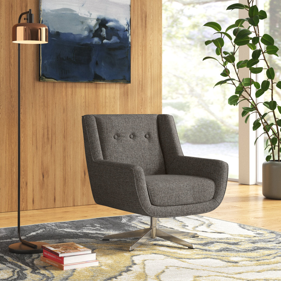 Nina Button Tufted Swivel Lounge Chair 510 Design