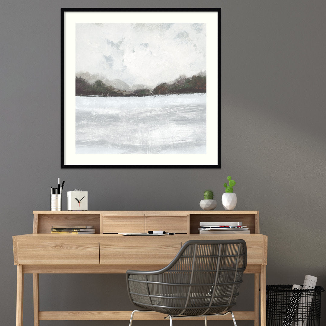 This Place IV Neutral - Picture Frame Painting Print on Paper Joss & Main Size: 41" H x 41" W Format: Black Framed Paper