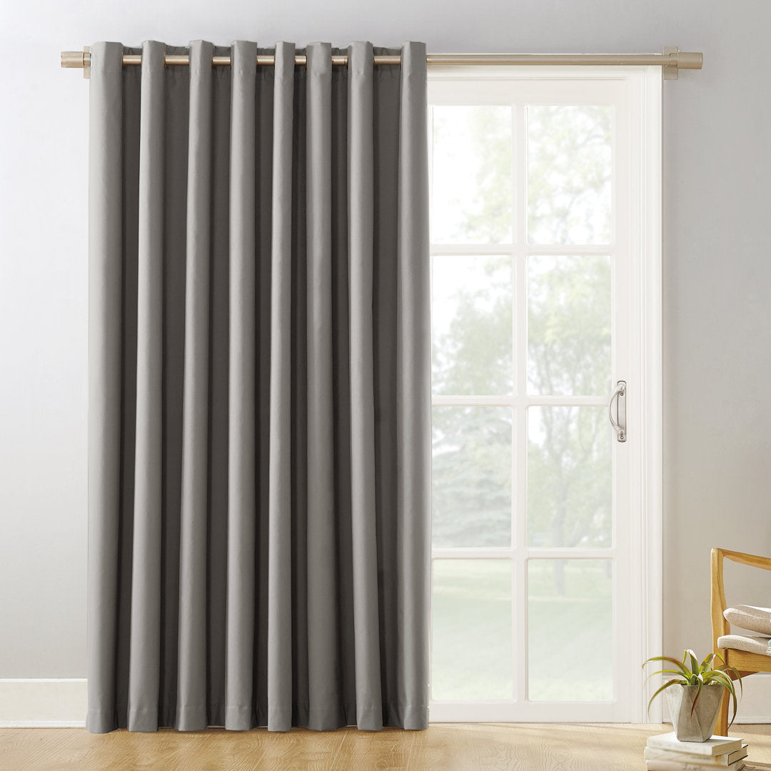 Wayfair Basics Thermal Blackout Grommet Sliding Patio Door Curtain Panel Wayfair Basics® Curtain Color: Gray
