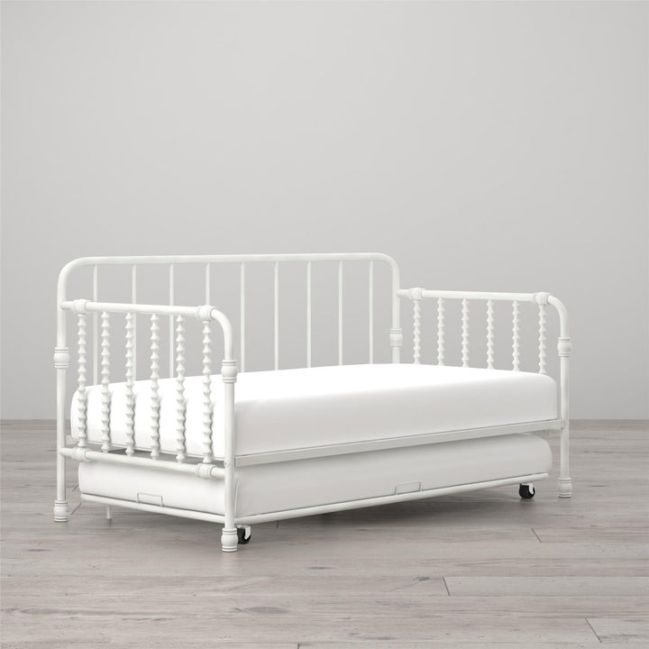 Monarch Hill Wren Twin Metal Daybed with Trundle Little Seeds Color: White