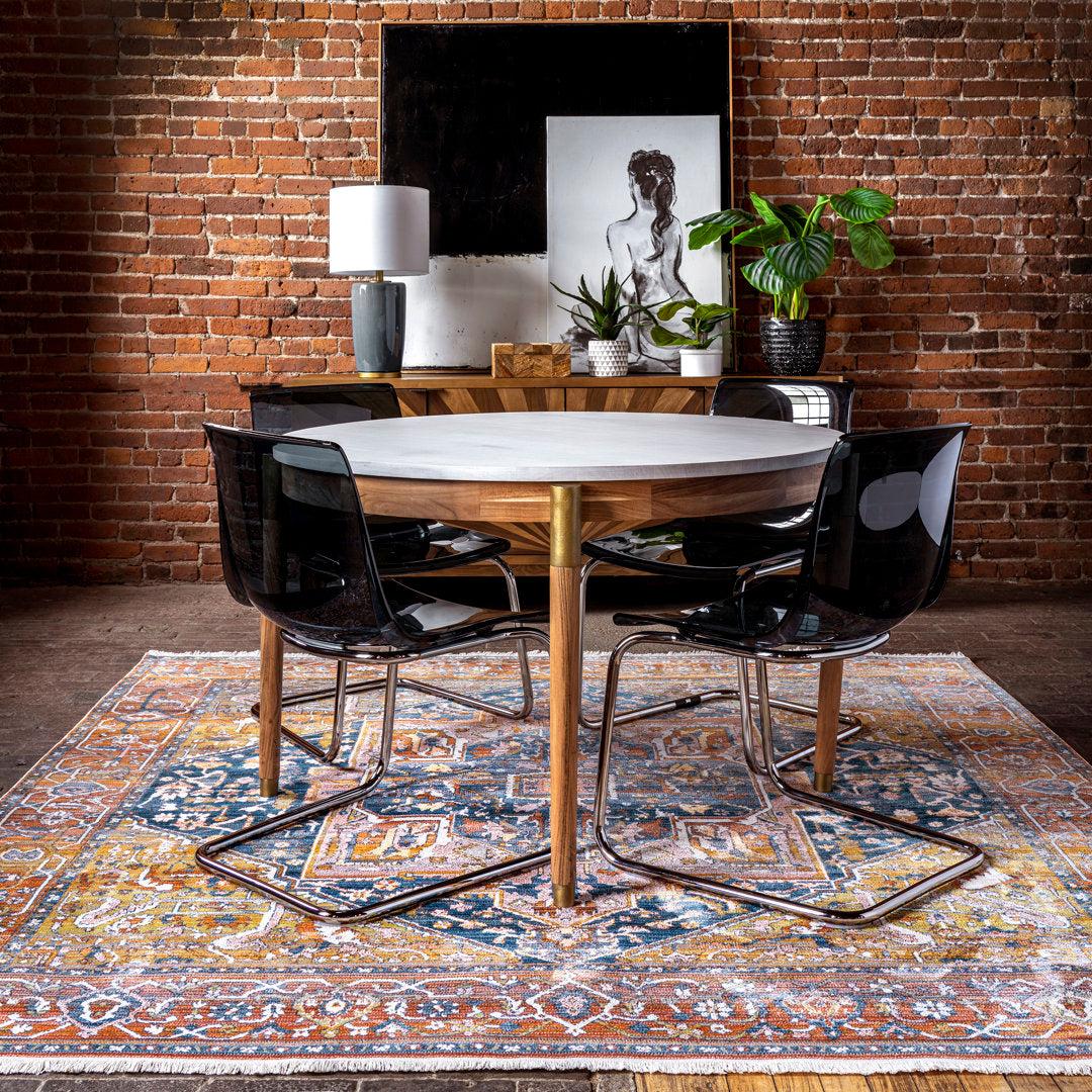 Windmere Traditional Oriental Medallion Rust/Brick/Navy Area Rug Langley Street® Rug Size: Rectangle 12' x 15'