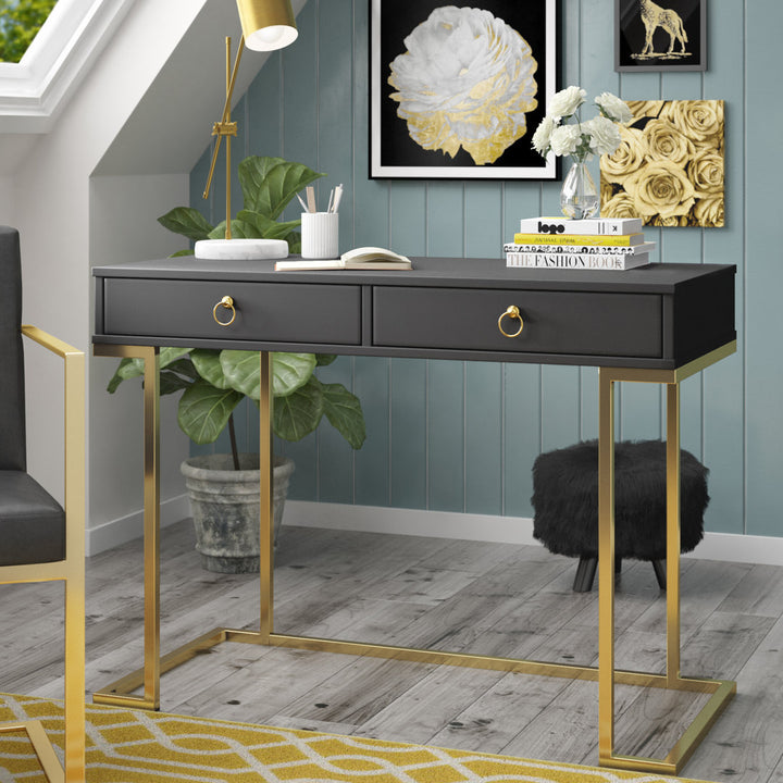 Battista Writing Desk Willa Arlo™ Interiors Color (Top): Graphite Gray