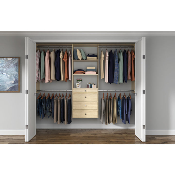 Grid 48'' - 96'' Closet System (Can Be Cut To Fit) Dotted Line™ Finish: Honey Blonde