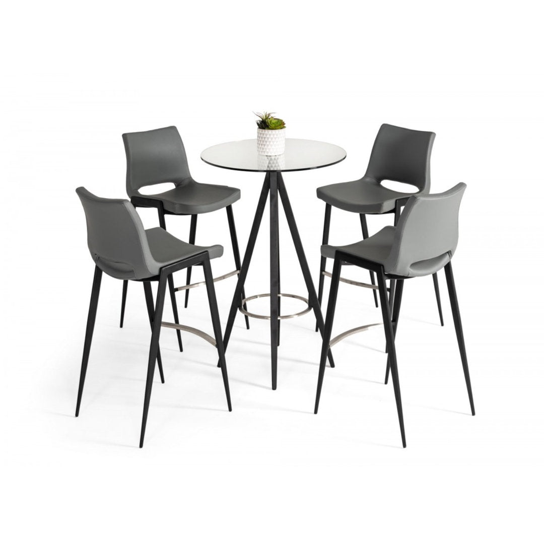 Mikaia Bar Height Dining Table Orren Ellis Base Color: Black
