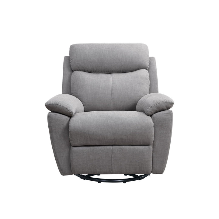 Kappa 35.43" Wide Power Swivel Standard Recliner Red Barrel Studio® Body Fabric: Light Gray Polyester Blend