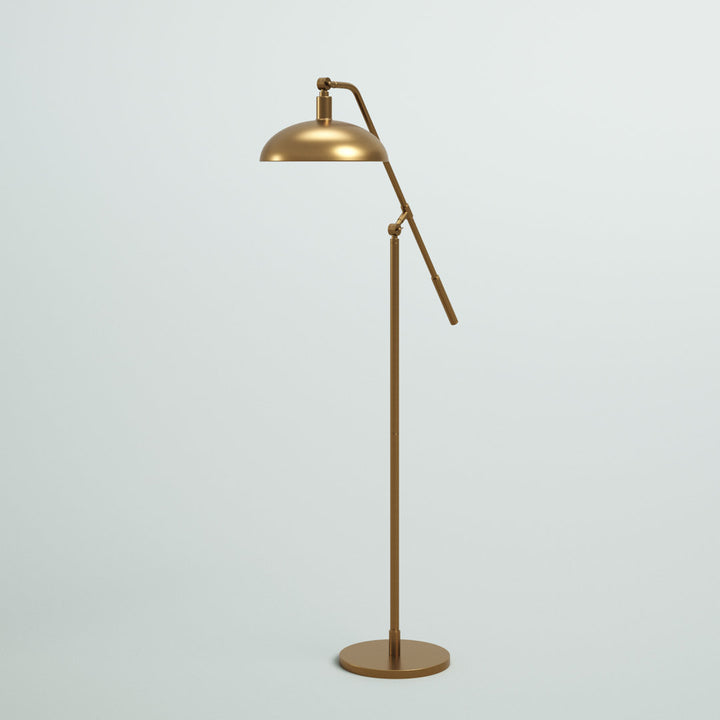 Devon 62" Task/Reading Floor Lamp Ivy Bronx Base Finish: Brushed Brass