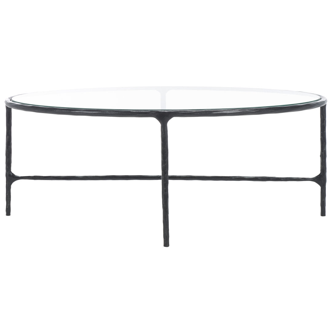 Evelynn 4 Legs Coffee Table Joss & Main Table Base Color: Black, Table Top Color: Clear