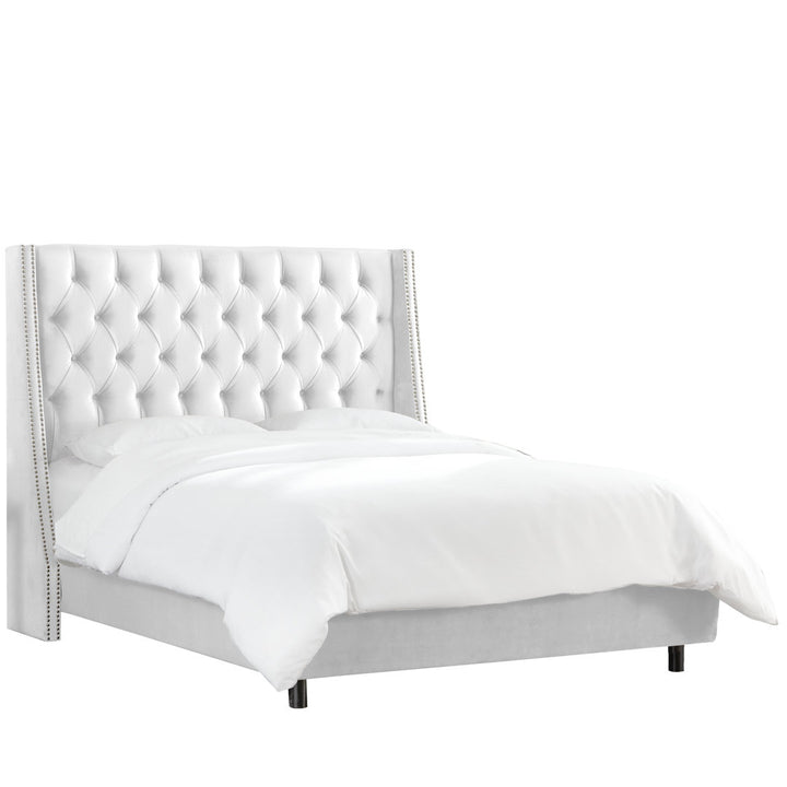 Annabel Upholstered Wingback Bed Kelly Clarkson Home Size: King Body Fabric: Classic White Velvet