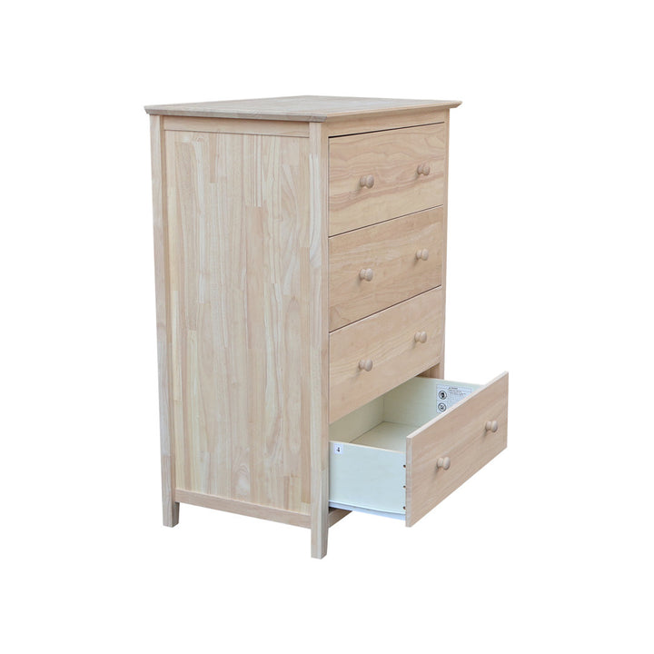 Dufrene Solid Wood 4 Drawer Dresser Highland Dunes Color: Unfinished