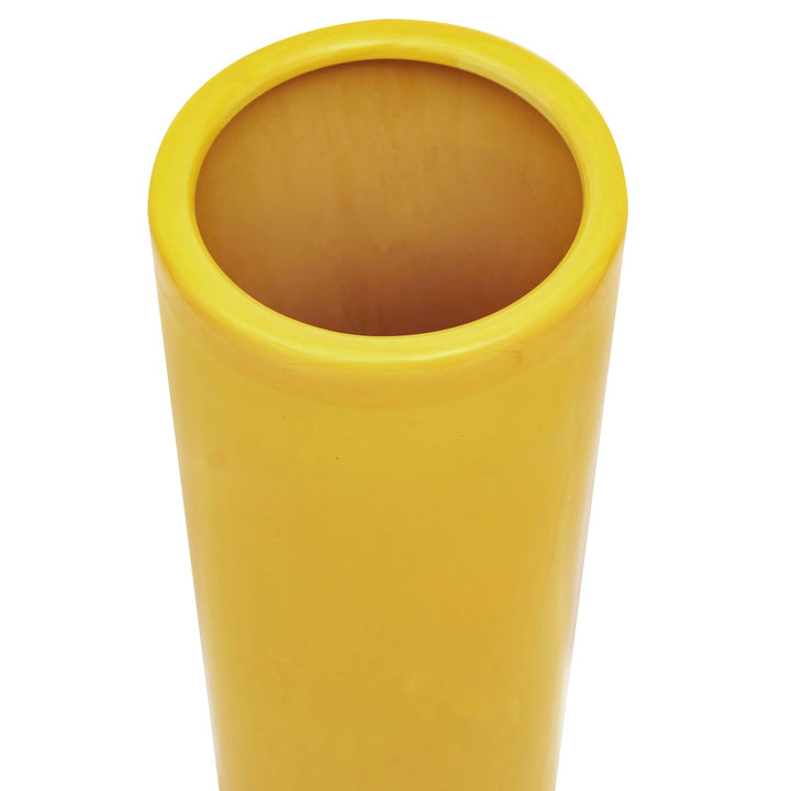Astou Handmade Porcelain Floor Vase Wade Logan® Color: Yellow