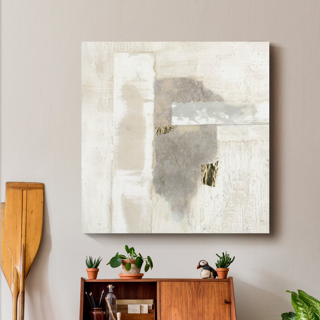Neutral Gold I' - Wrapped Canvas Print Mercer41 Size: 16" H x 16" W x 1" D