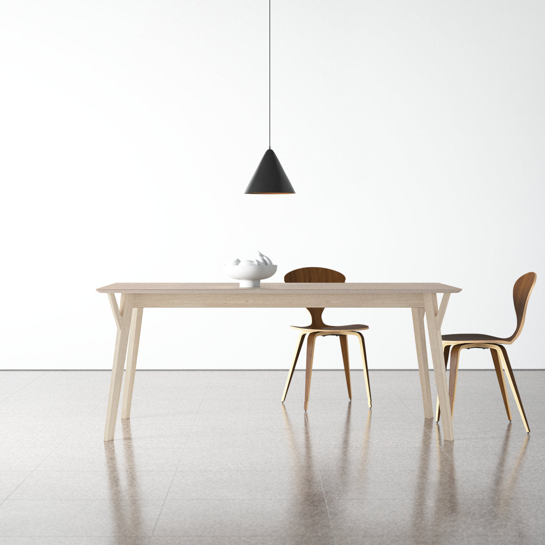 Evanston 71" Wood Dining Table AllModern Color: White Wash