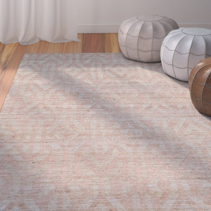 Laumer Hand Woven 80% Jute, 20% Cotton Geometric Rug Mercer41