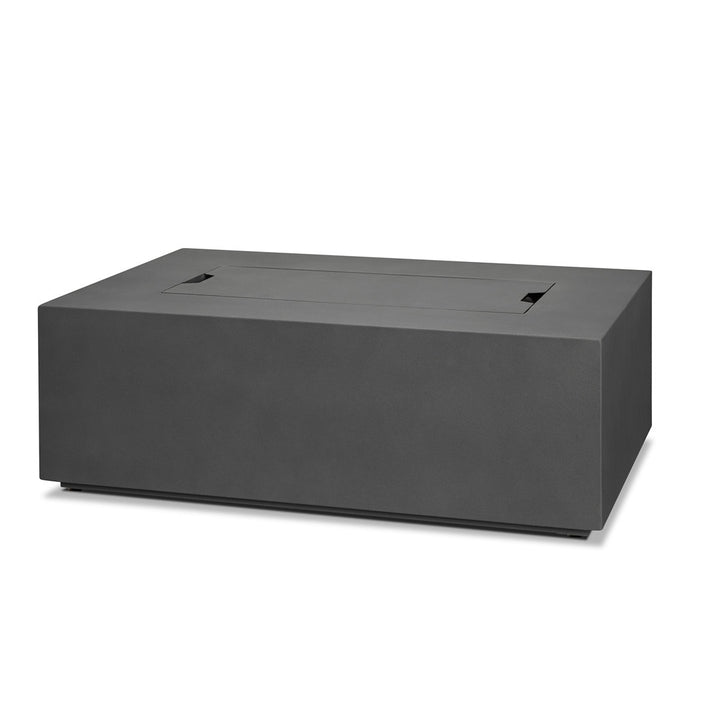AEGEAN Propane / Natural Gas Outdoor Fire Pit Table Real Flame Size: 14.5" H x 41.75" W x 26" D Finish: Weathered Slate