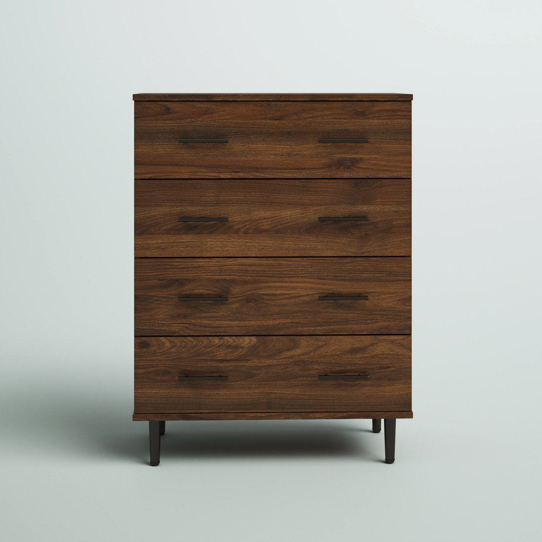 Cambi 4 Drawer 30" W Chest Wade Logan® Color: Dark Walnut/Dark Walnut