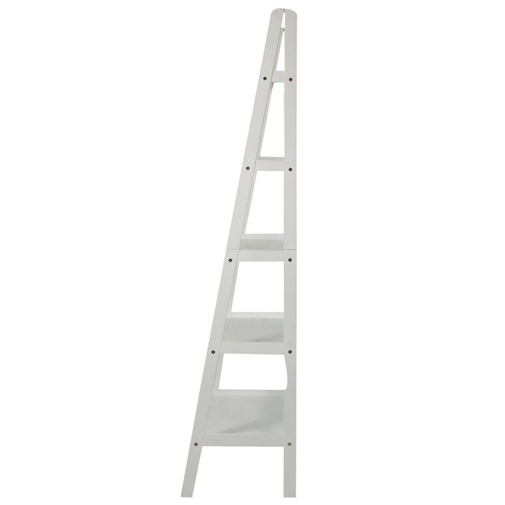 Natrona 72.5" H x 25.25" W Solid Wood Ladder Bookcase Zipcode Design™ Color: White