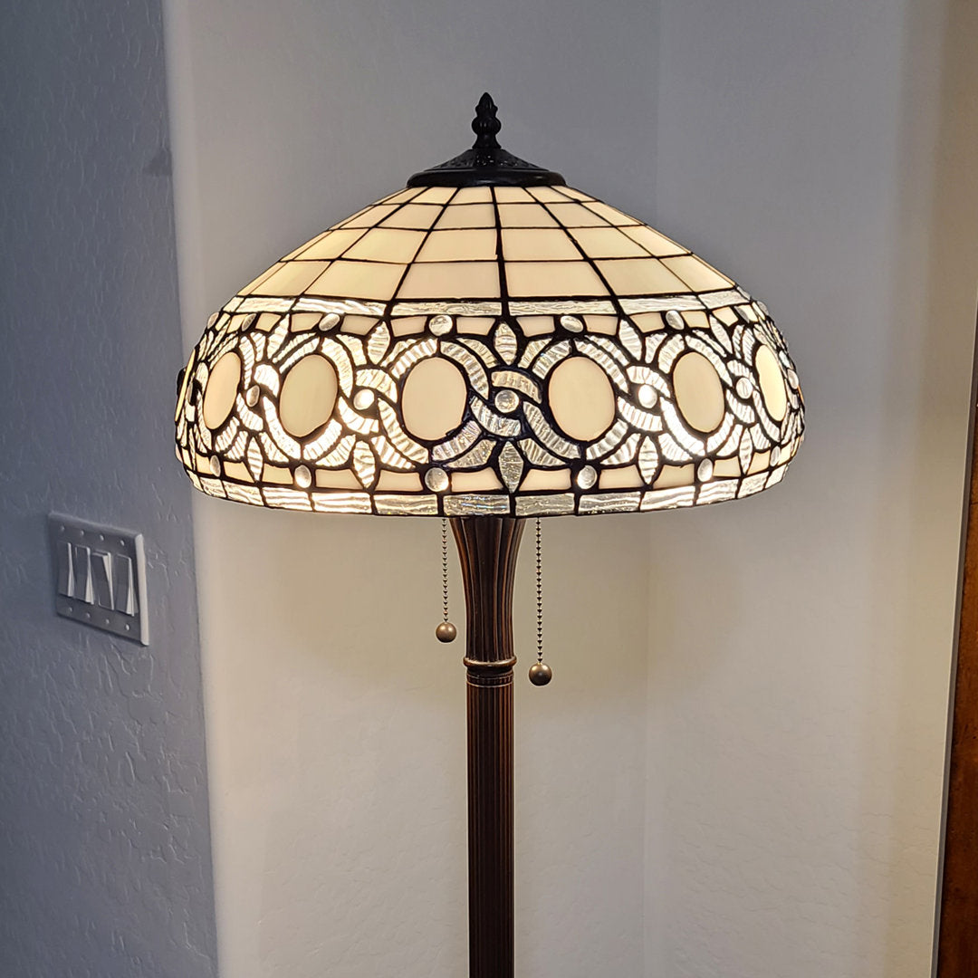 Tiffany 63" Reading Floor Lamp Amora Lighting